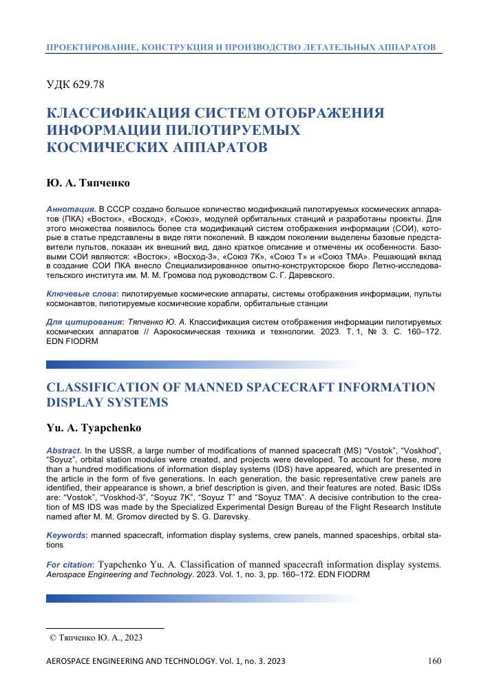 Системы отображения телевизионной информации на космических аппаратах — ключевые особенности и практическое применение